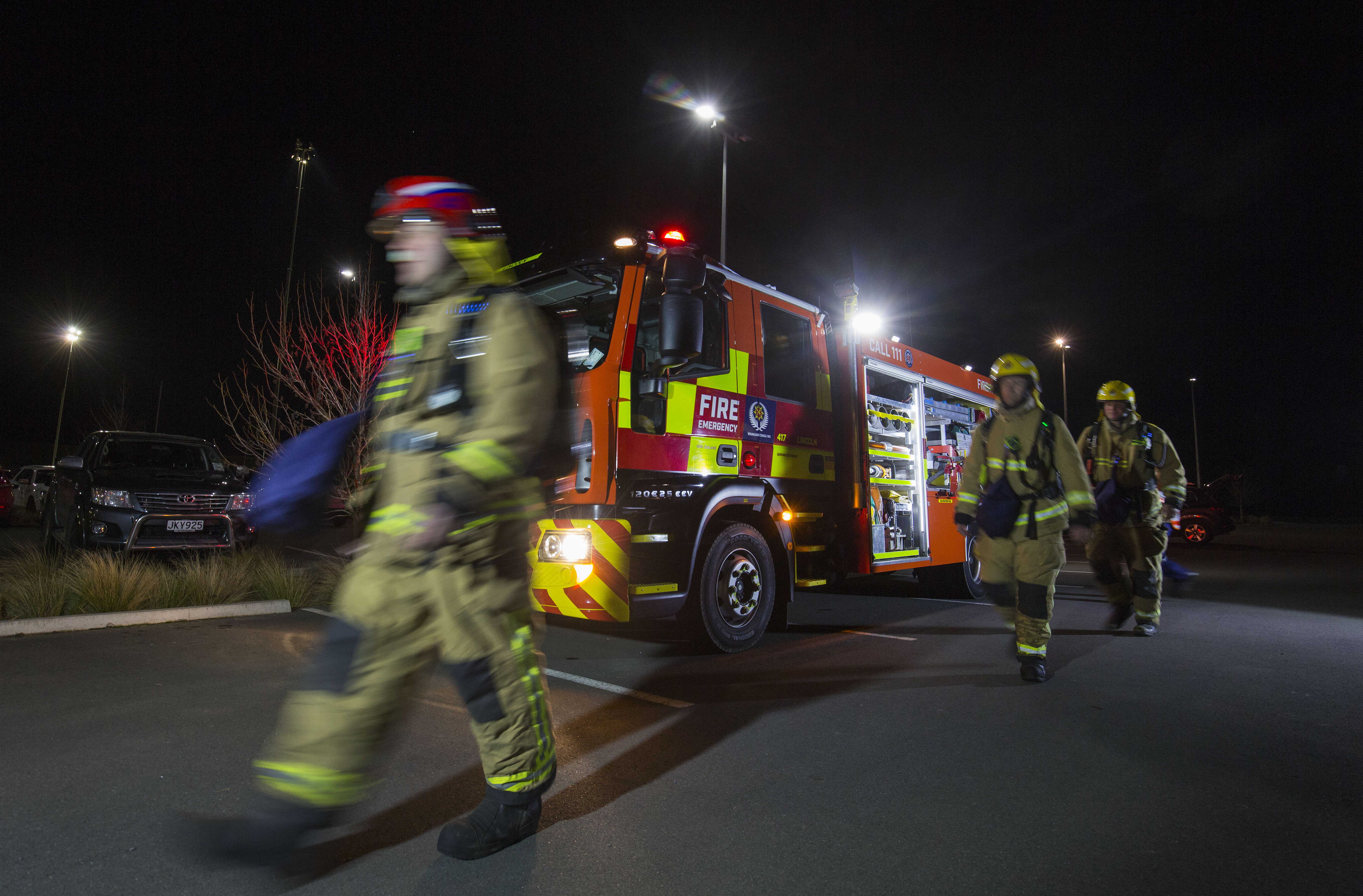 Firefighters and appliance
